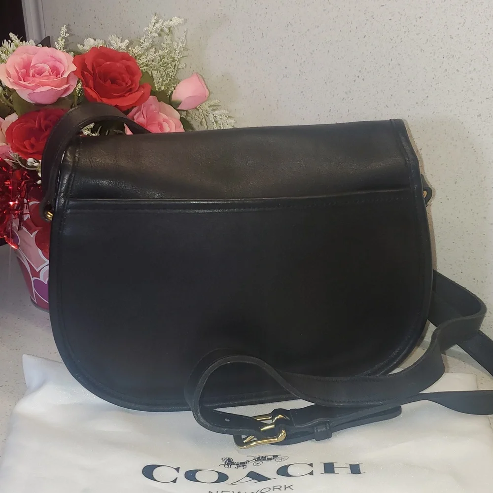 USA 🇺🇲 Vintage COACH 9954 Black Leather Crossbody